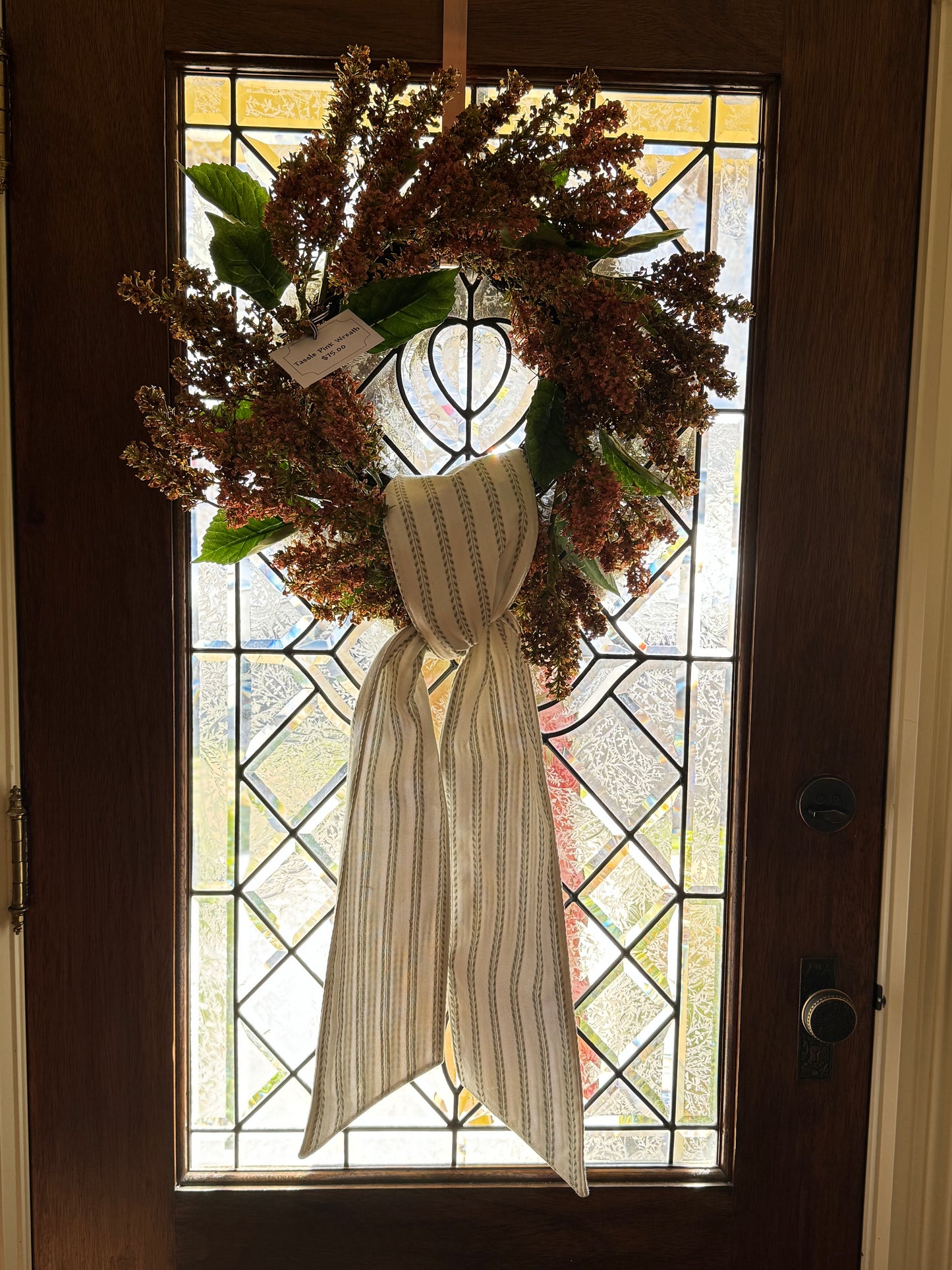 Ivory & Sage Dobby Stripe Sash