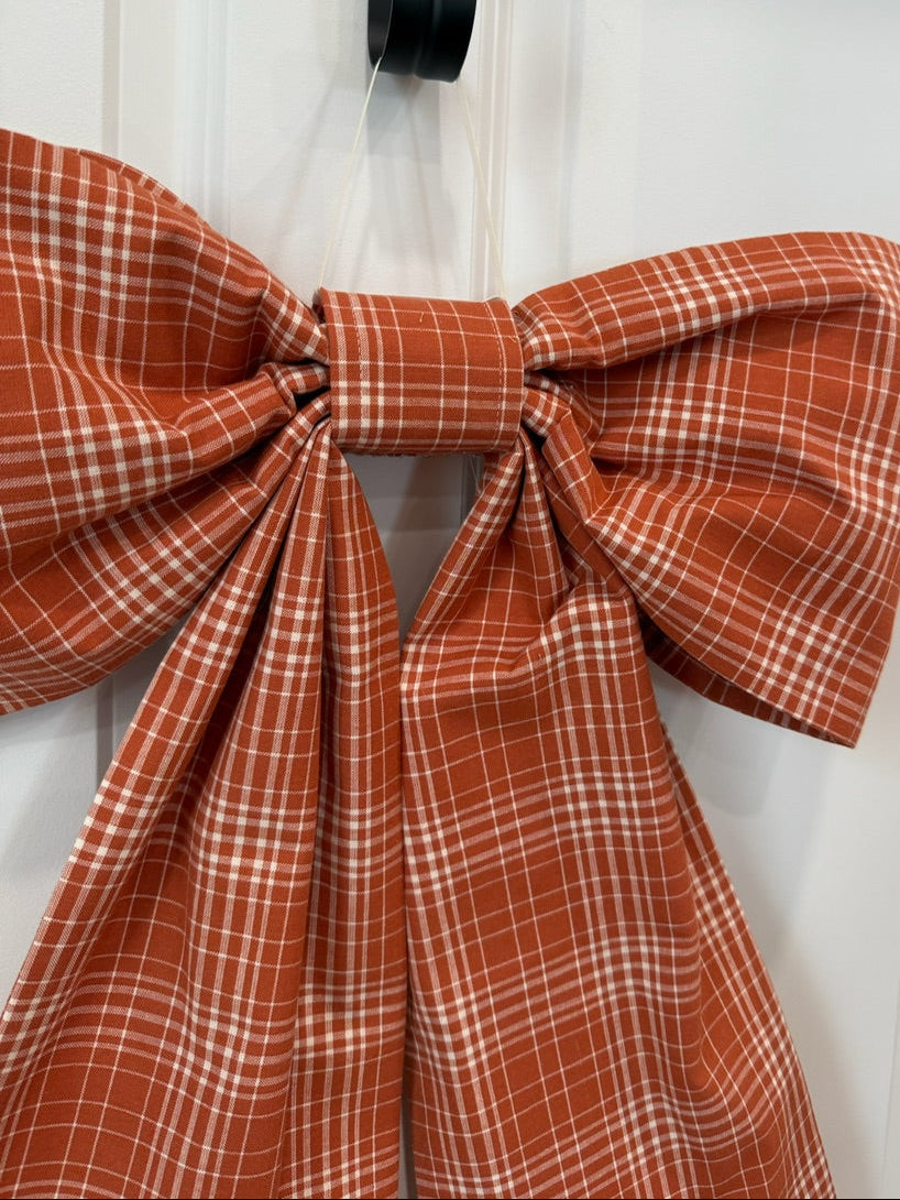 Rust Plaid Grand Bow
