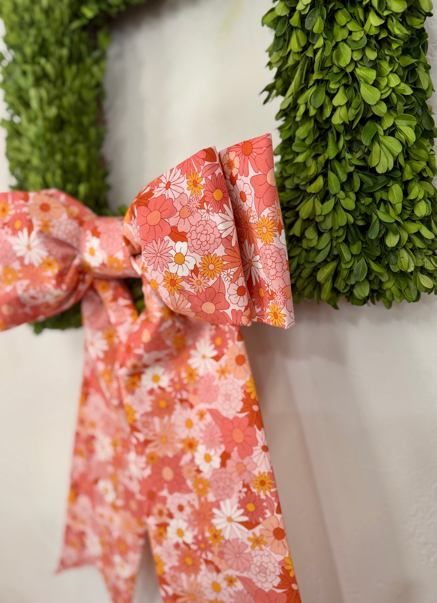 Florals in Pink Double Bow
