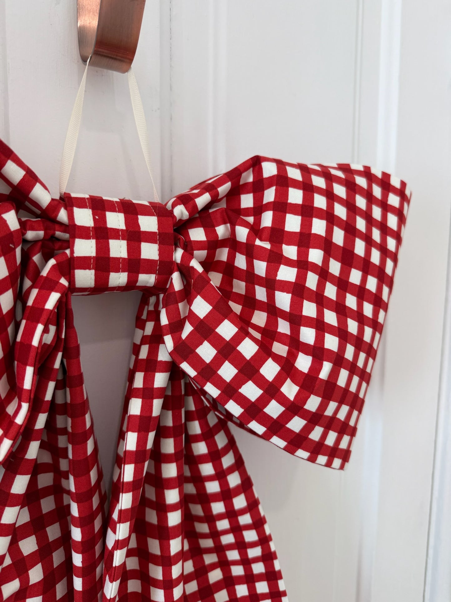 Red Gingham Grand Bow