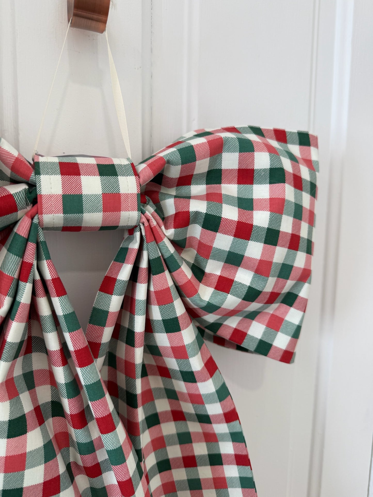 Holiday Gingham Grand Bow