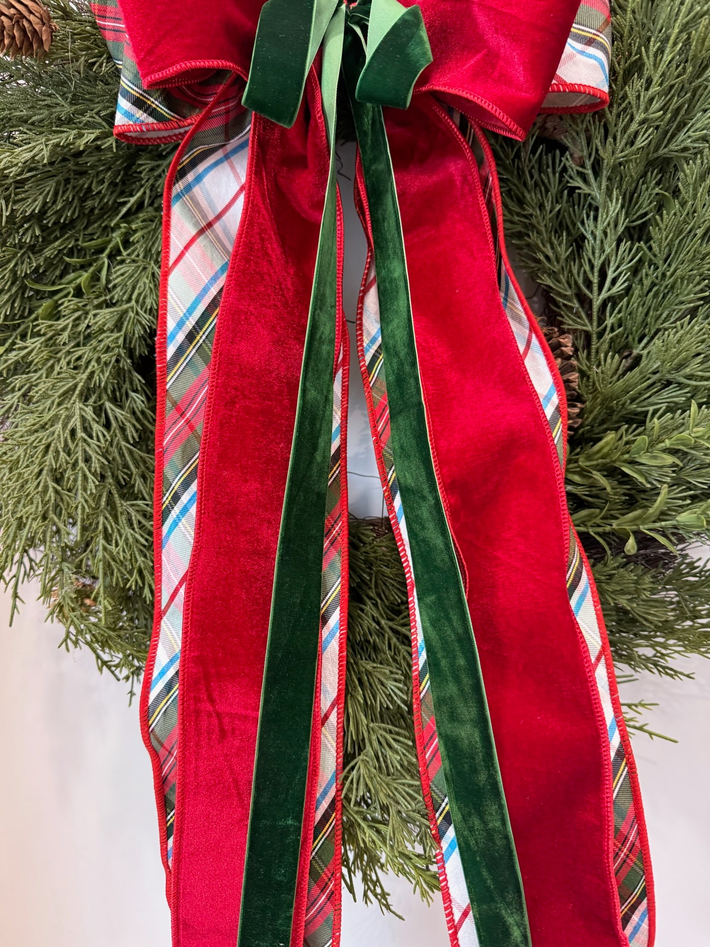 Tartan Holiday Triple Bow