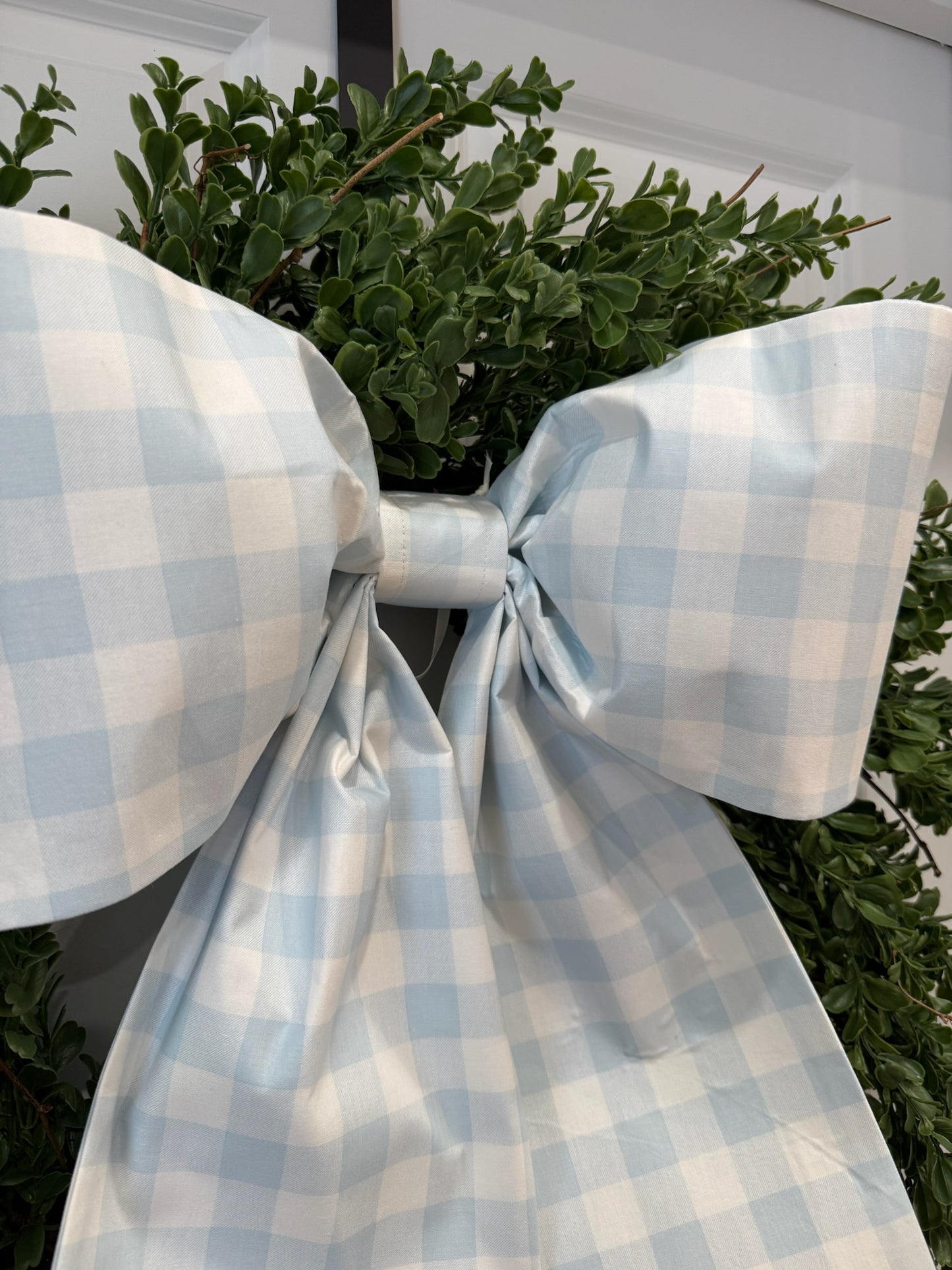 Light Blue Check Grand Bow