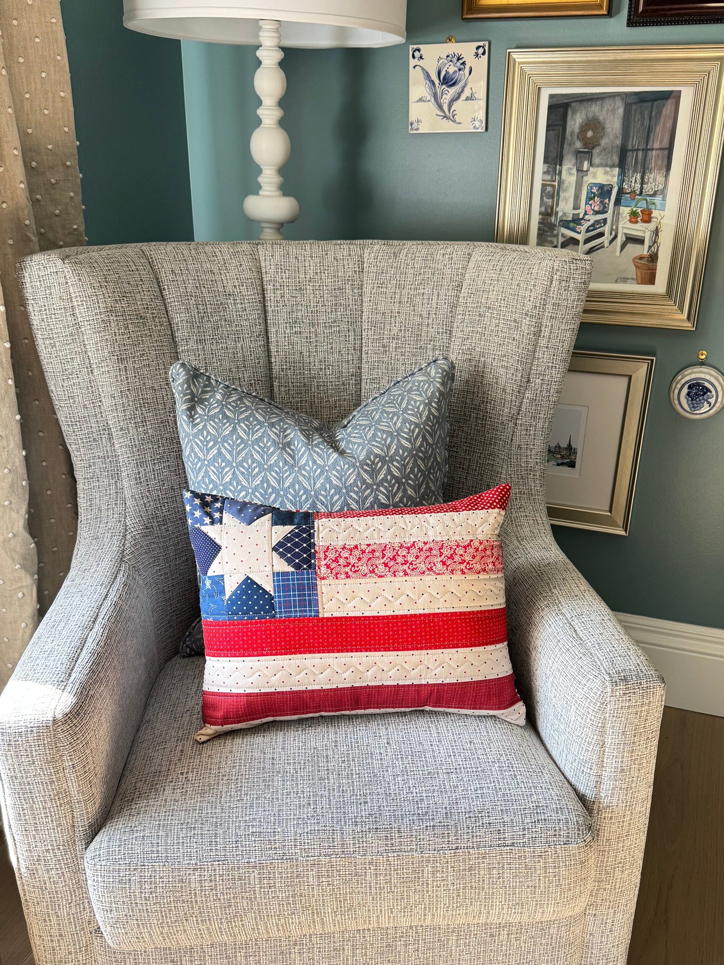 Americana Handmade Accent Pillow