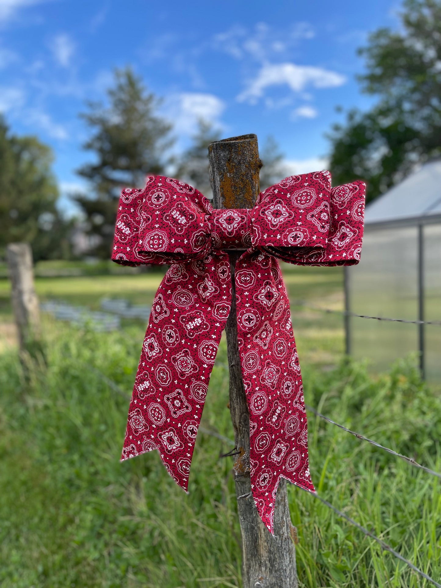 Red Bandana Double Bow