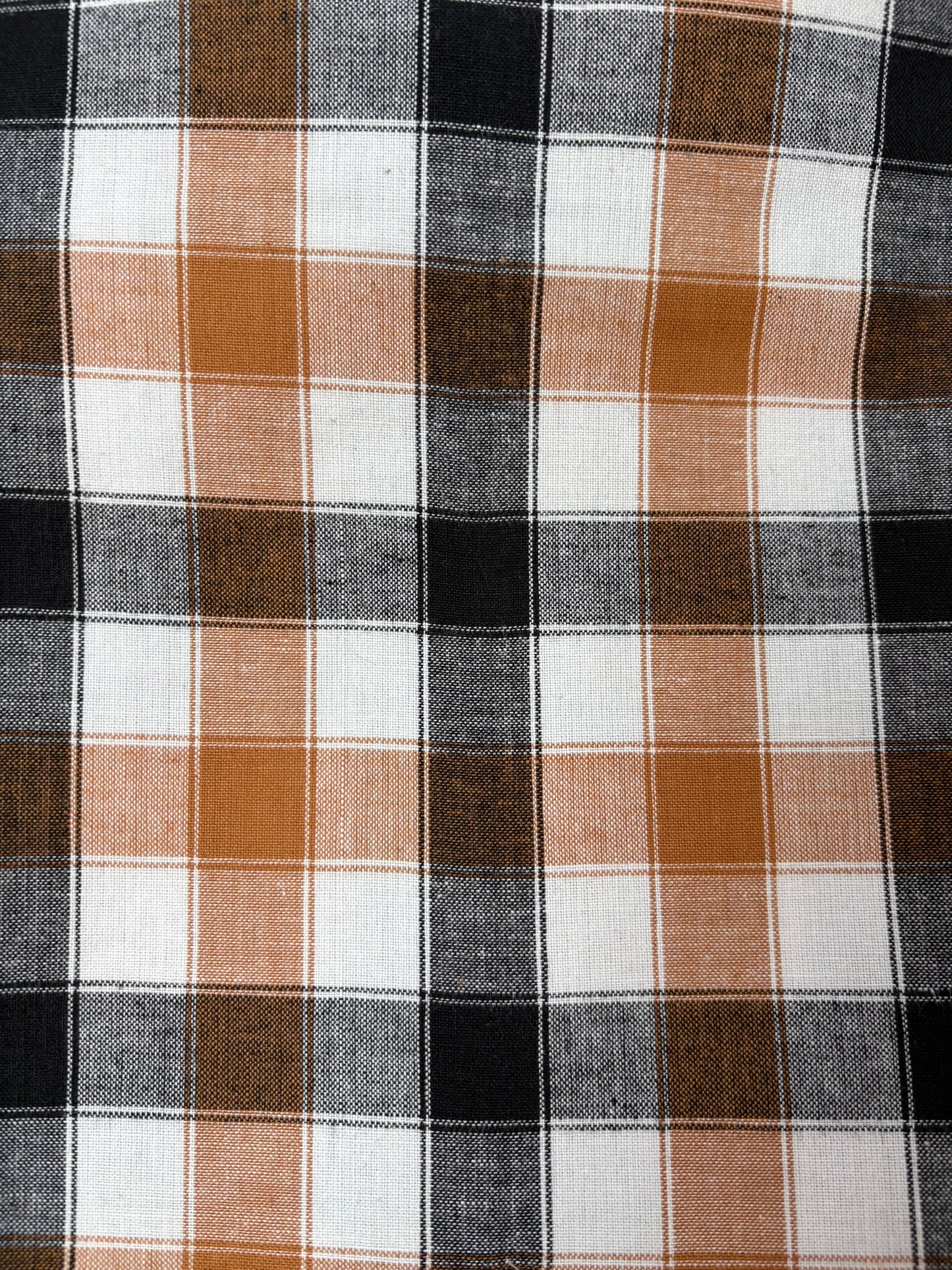 Orange, White & Black Check Grand Bow