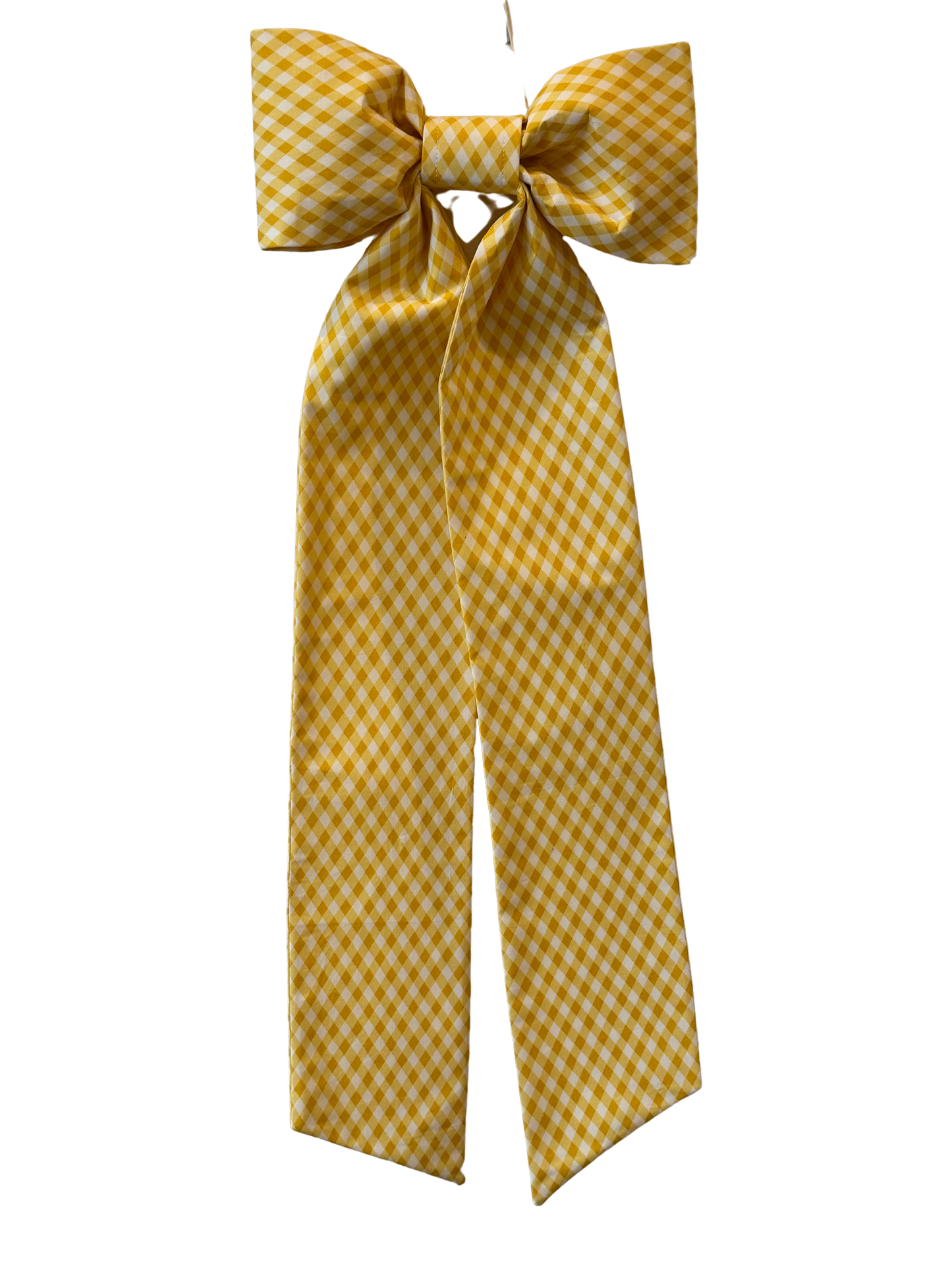 Yellow Diamond Gingham Classic Bow