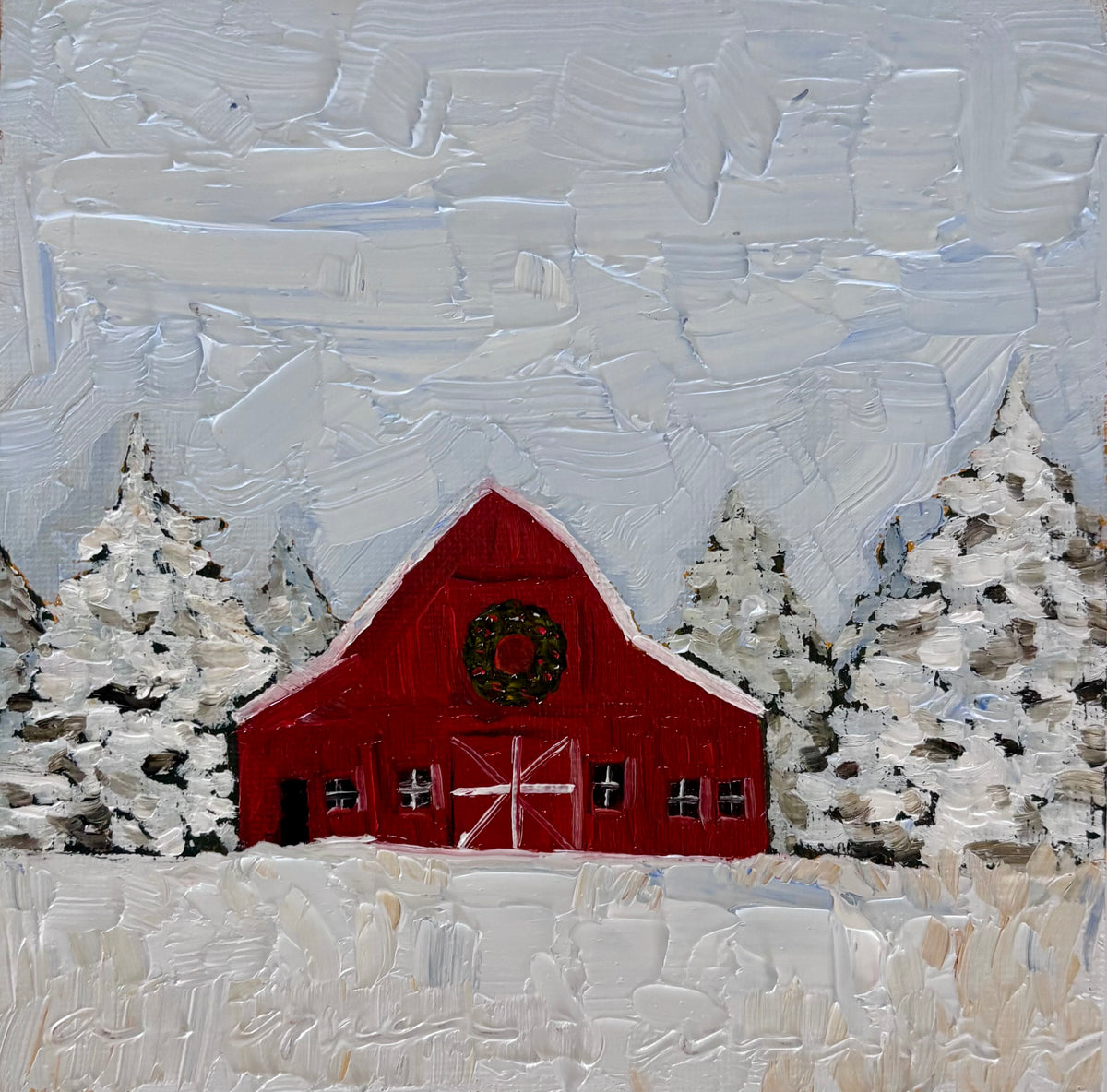 Snowy Holiday Barn