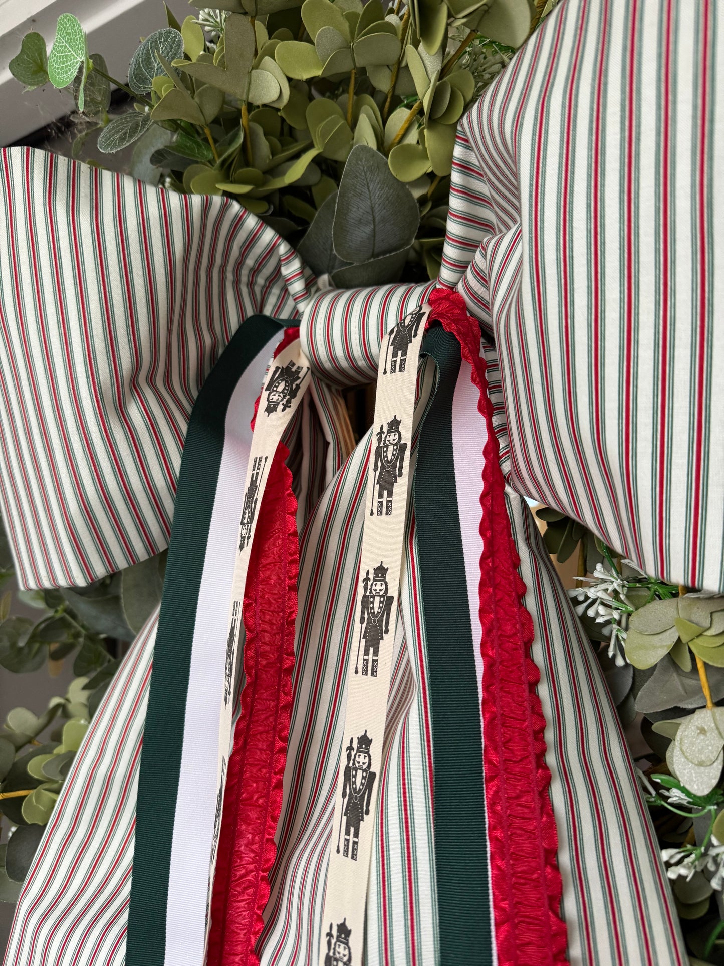 Holiday Pinstripe Grand Bow