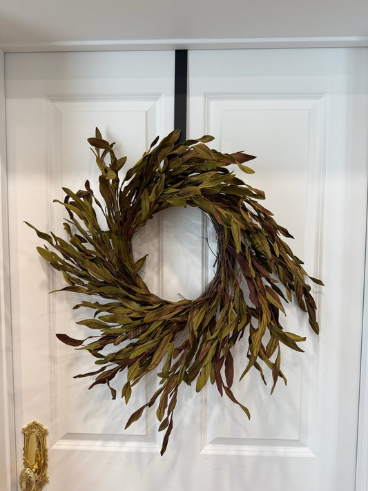 21" Brown & Green Eva Leaf Spray