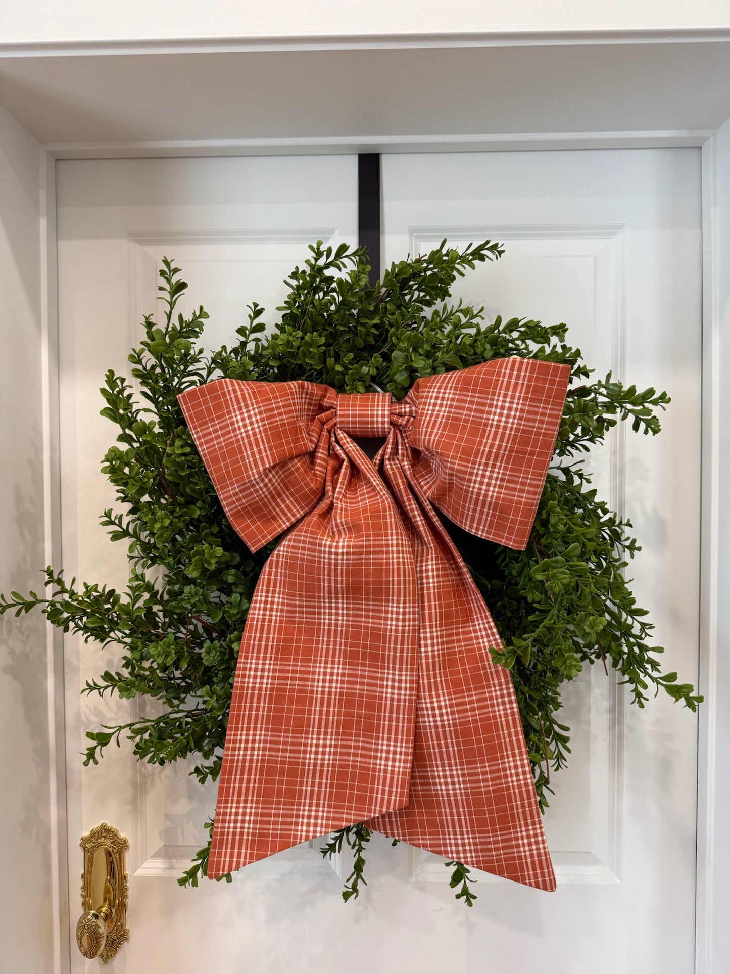 Rust Plaid Grand Bow