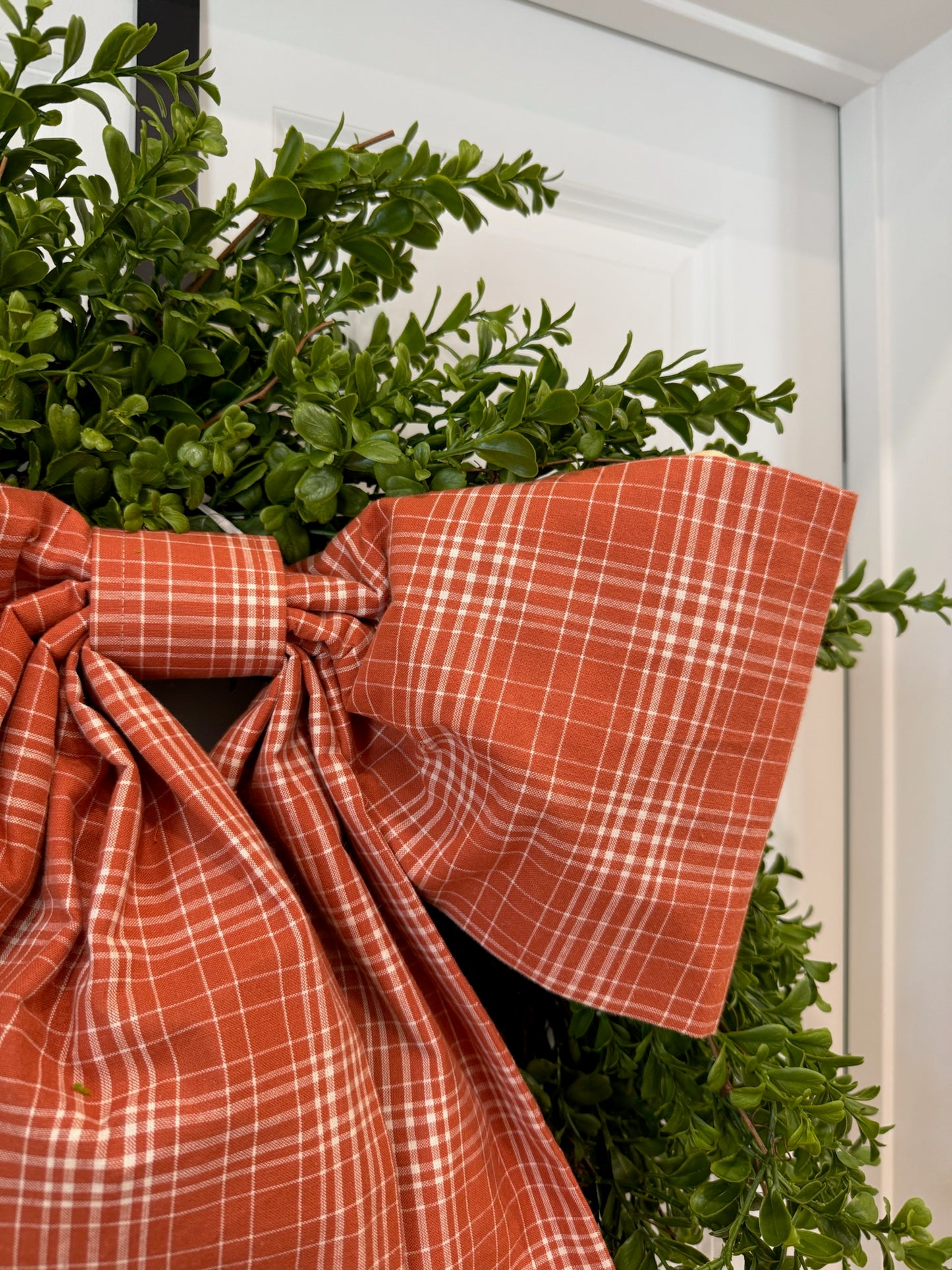 Rust Plaid Grand Bow