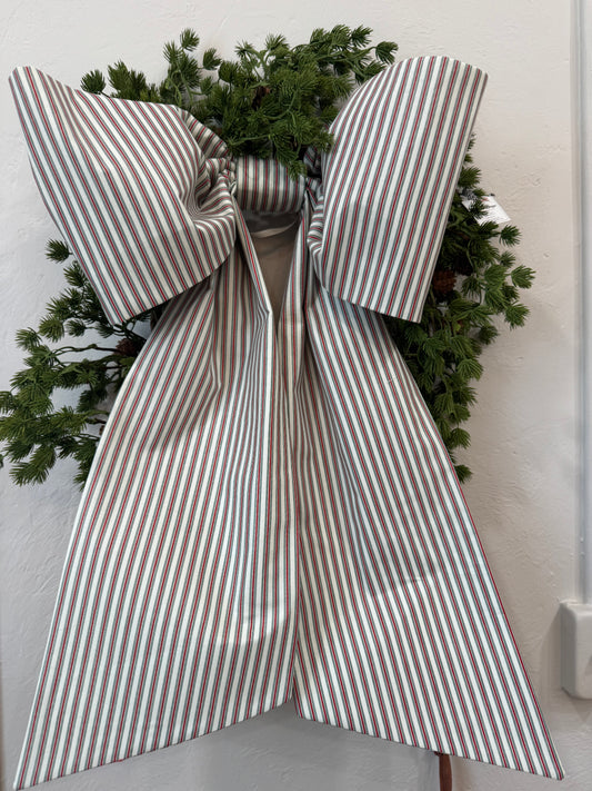 Holiday Pinstripe Grand Bow