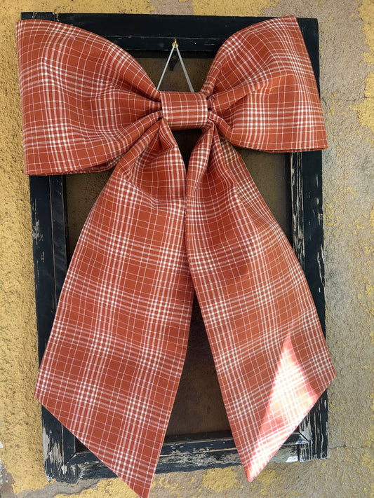 Rust Plaid Grand Bow