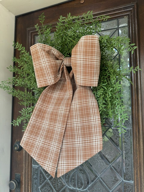 Chestnut Plaid Grand Bow