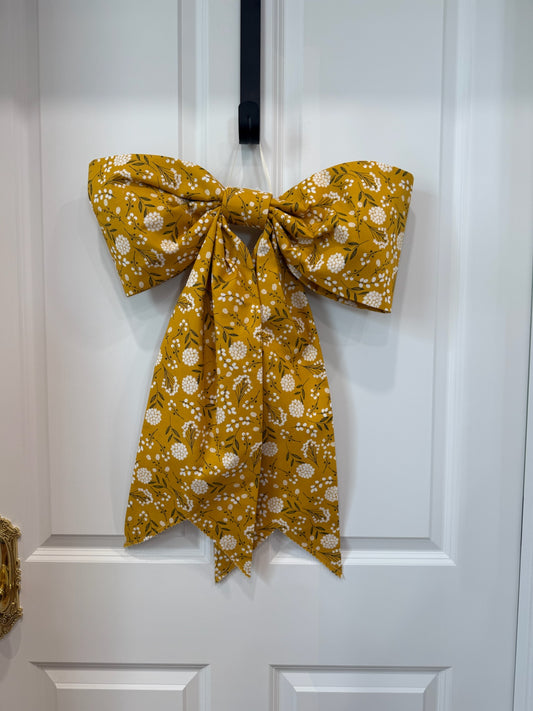 Mustard Floral Grand Bow