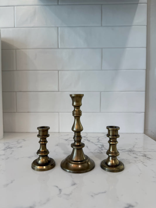 Large 4" Brass Candlestick