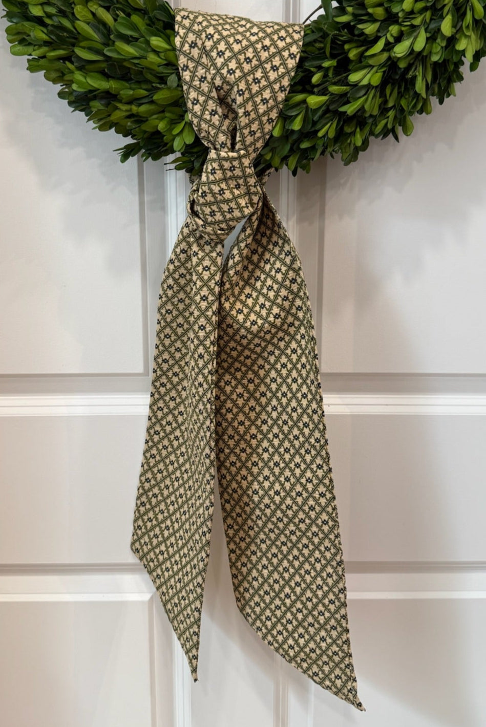 Lauren Oviatt Green Damask Sash