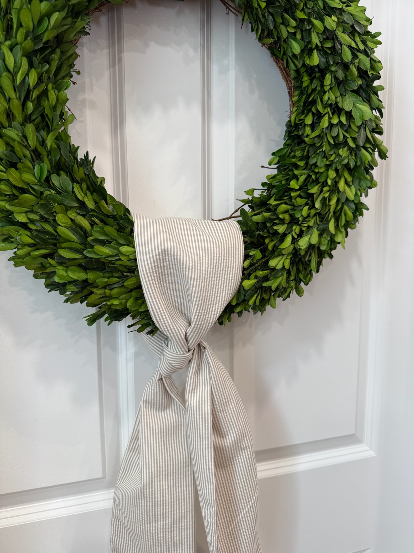 Lauren Oviatt Khaki Seersucker Sash