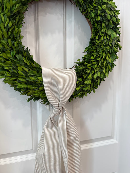 Lauren Oviatt Khaki Seersucker Sash