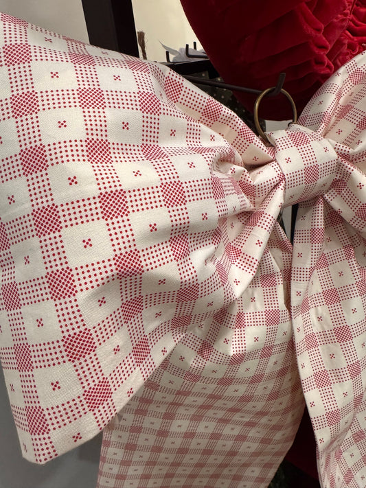 Soft Pink Gingham with X's Grand Bow
