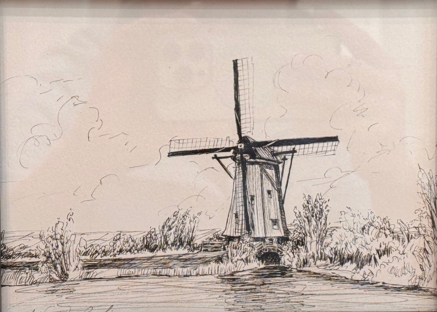 Windmill with Clouds