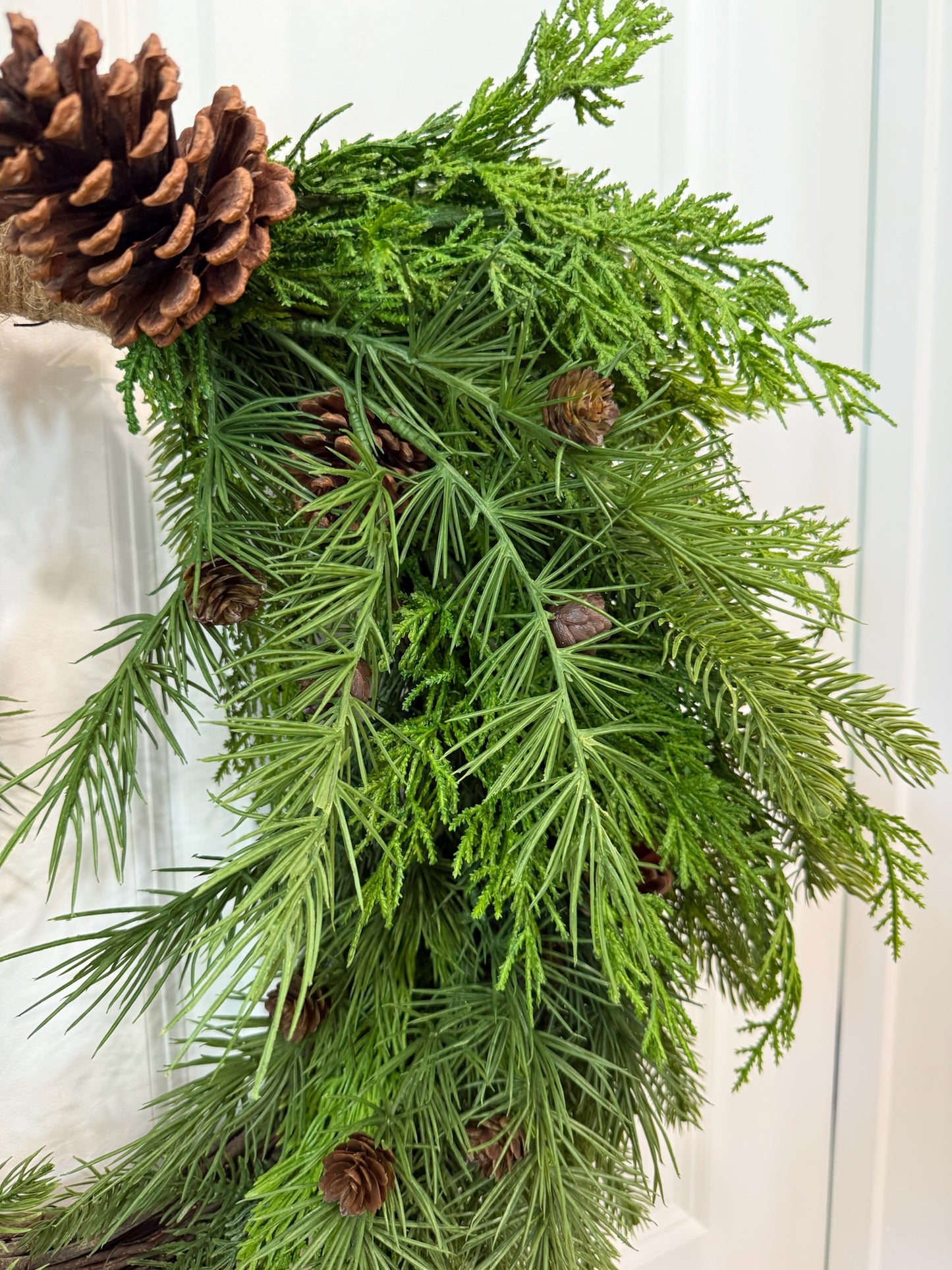 26" Mixed Evergreen with Pinecones