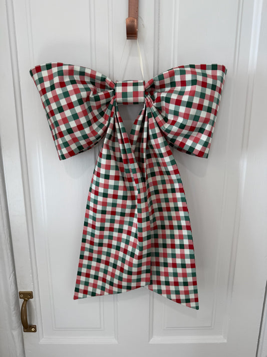 Holiday Gingham Grand Bow
