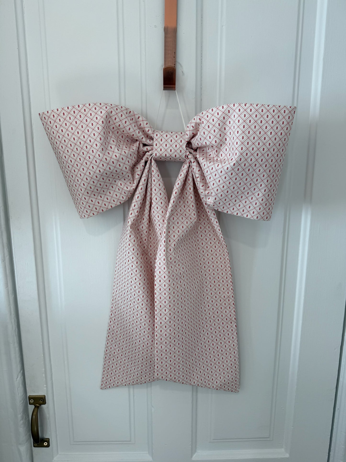 Red Mini Print Grand Bow