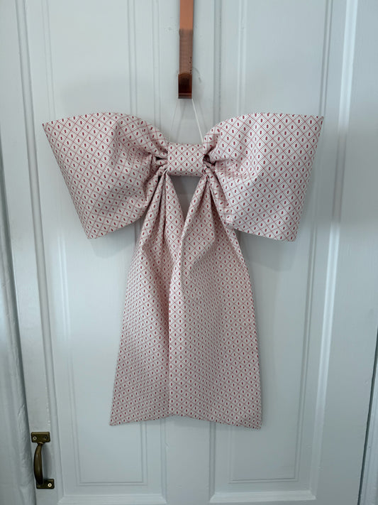 Red Mini Print Grand Bow