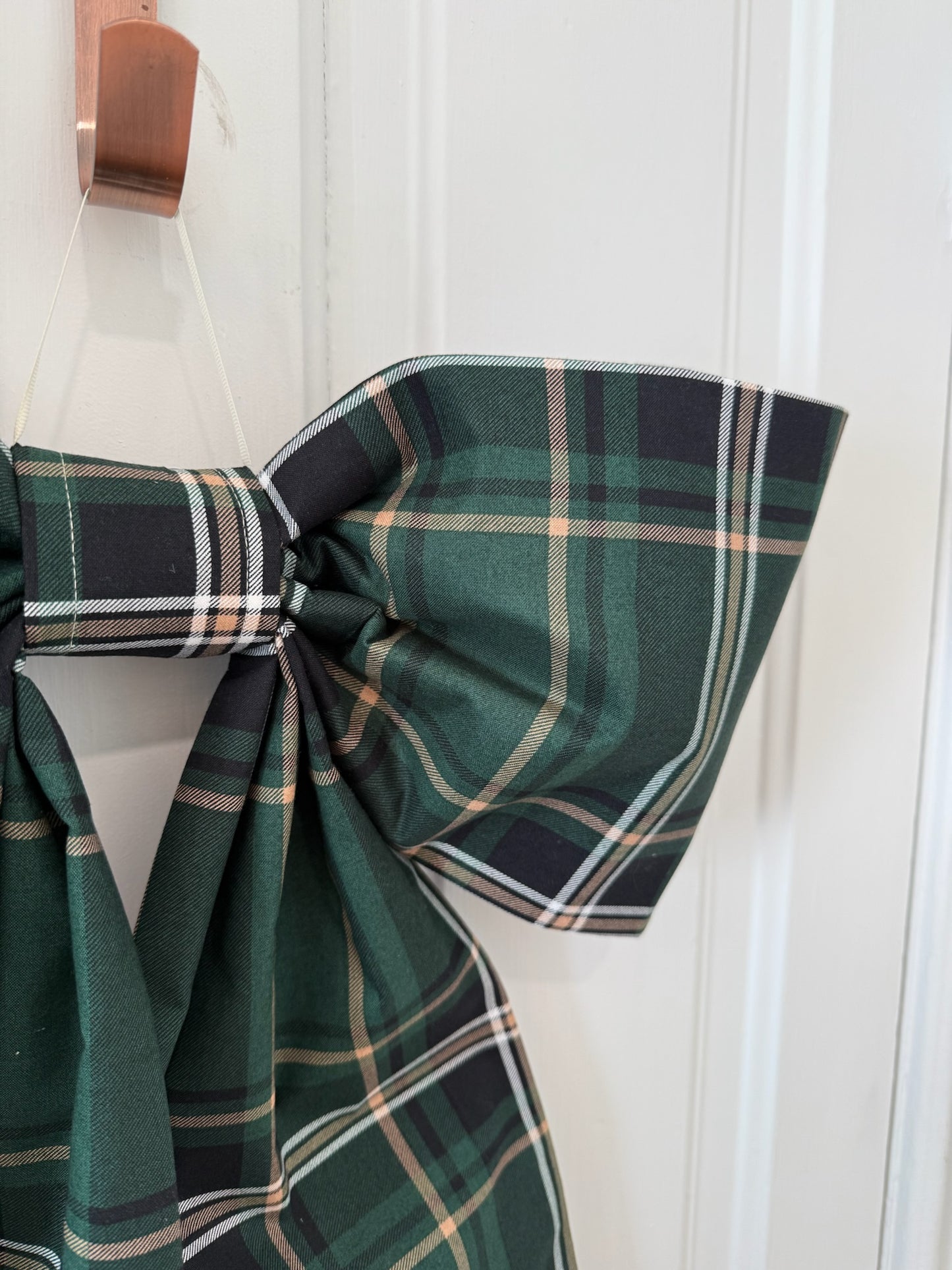 Deep Green Tartan Plaid Grand Bow