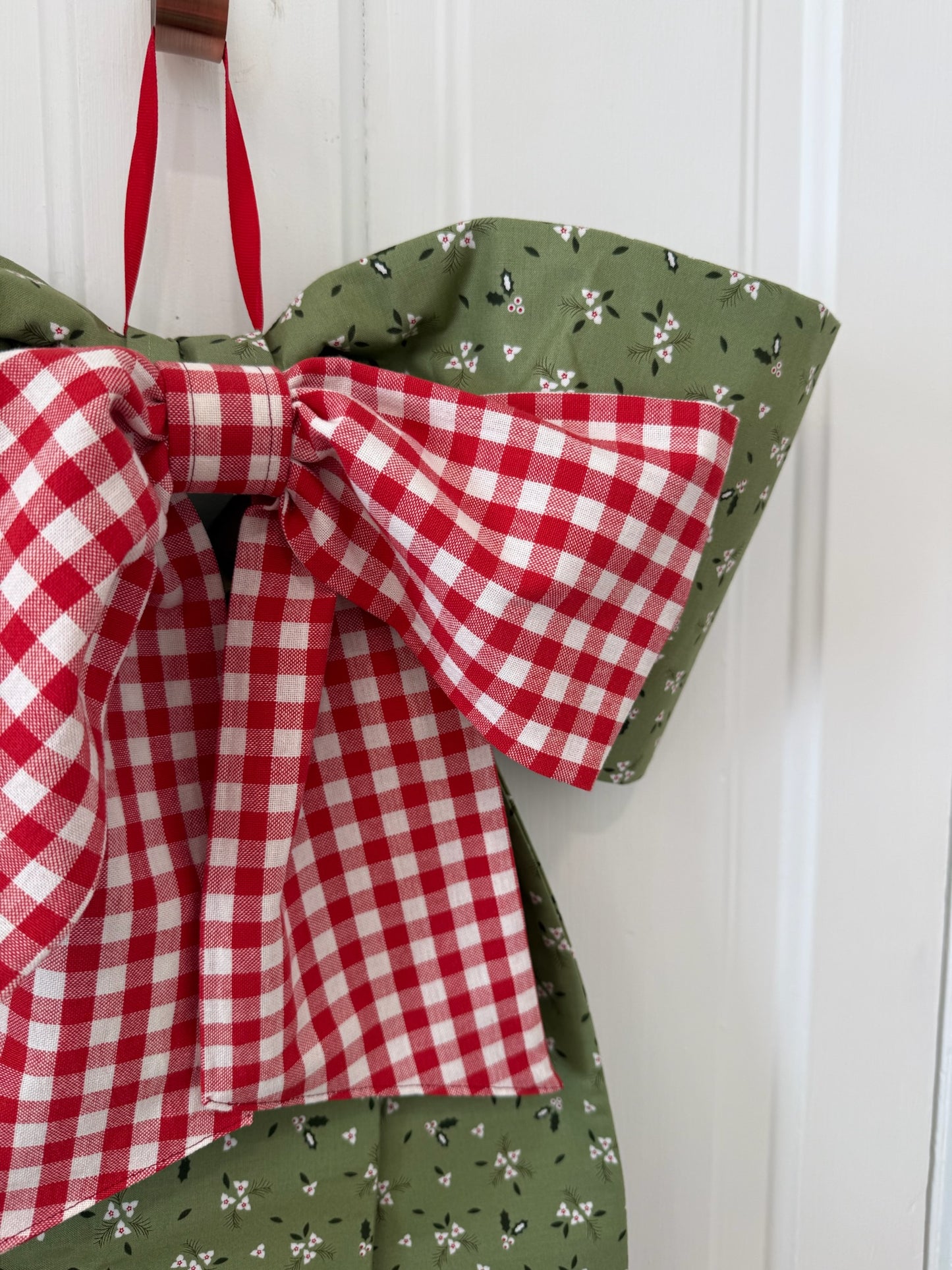 Red Gingham Petite Bow - New Size!