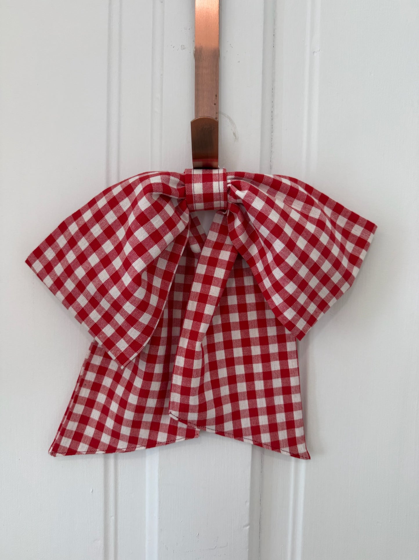 Red Gingham Petite Bow - New Size!