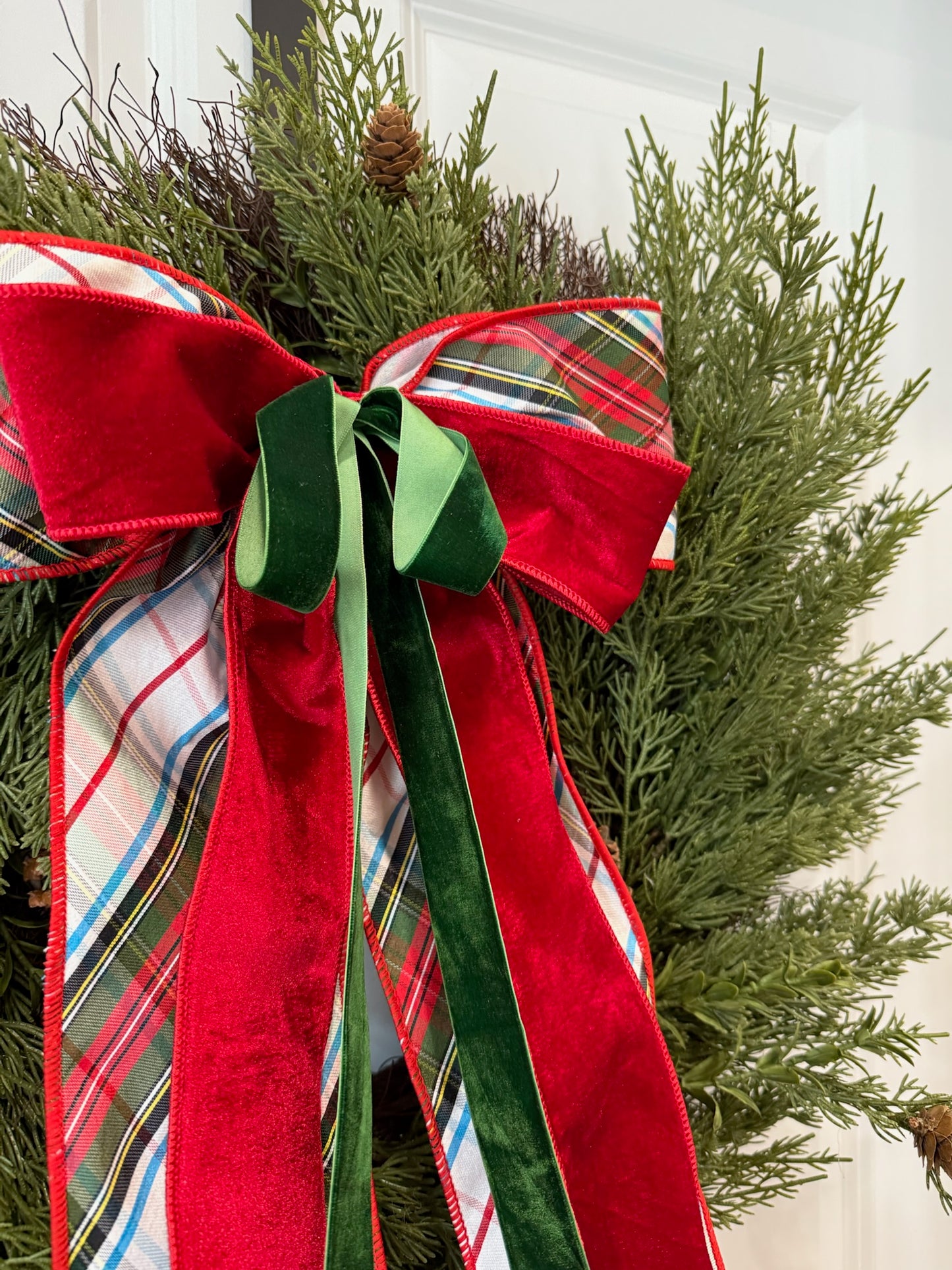 Tartan Holiday Triple Bow