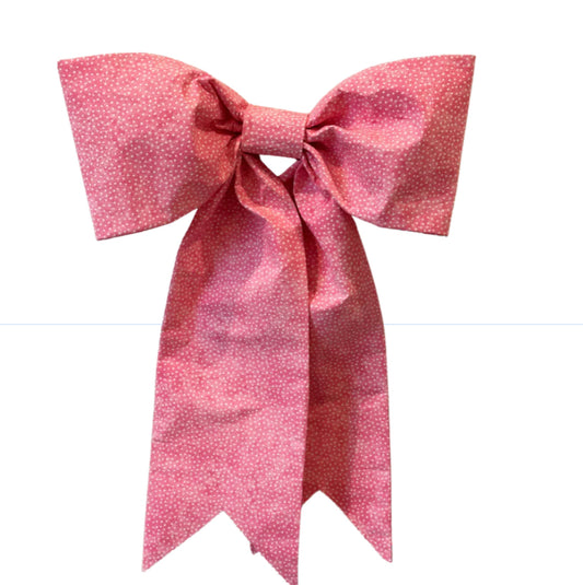 Bright Pink & White Dots Grand Bow