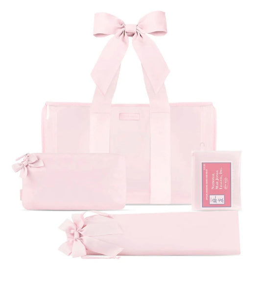 Case Mate Mahjong Ballet Pink Bow Tote Set