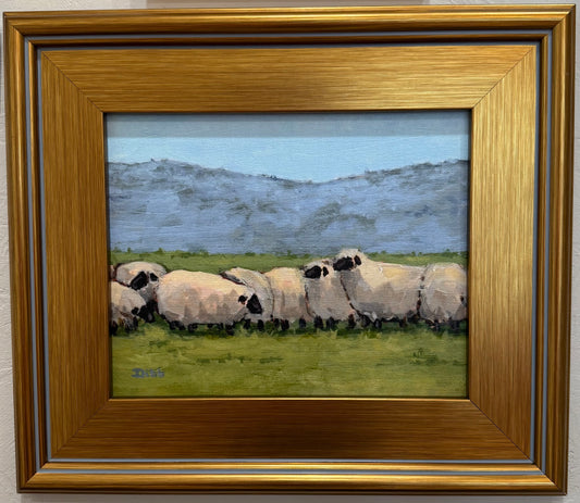 Sheep Grazing in Field