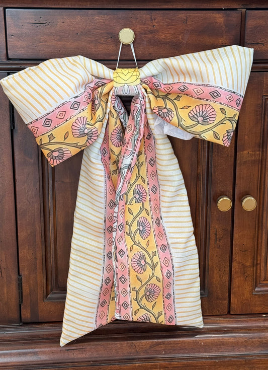 French Stripe & Floral Grand Bow