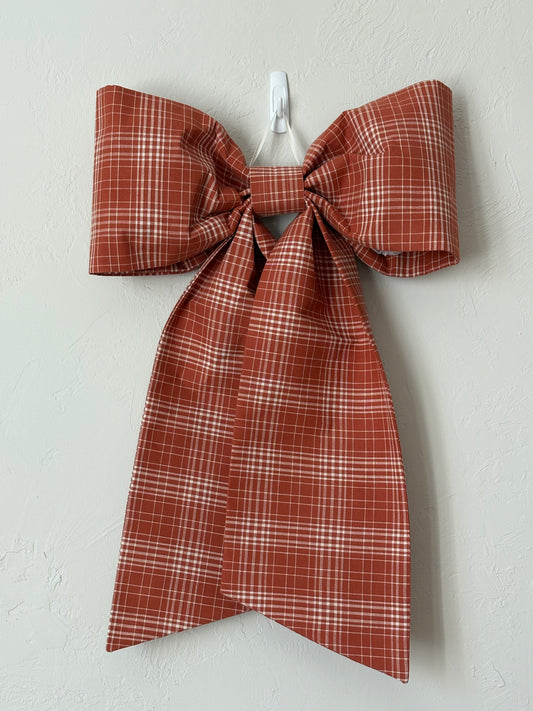 Rust Plaid Grand Bow