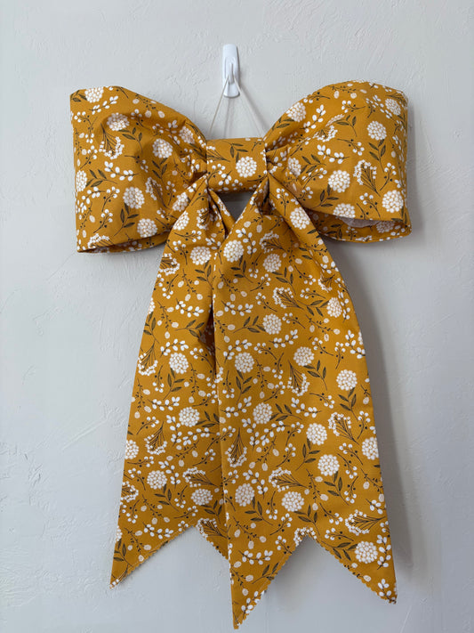 Mustard Floral Grand Bow