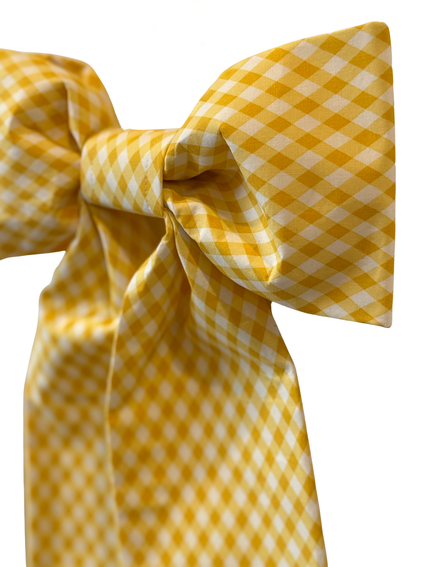 Yellow Diamond Gingham Classic Bow